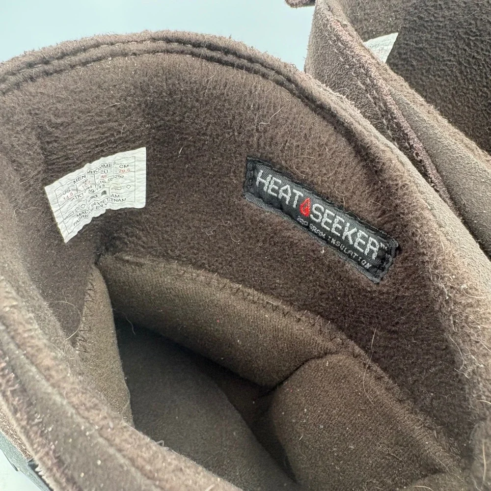 The North Face Winter Boots Mens 11.5 Brown Waterproof Suede Pull On Insulated